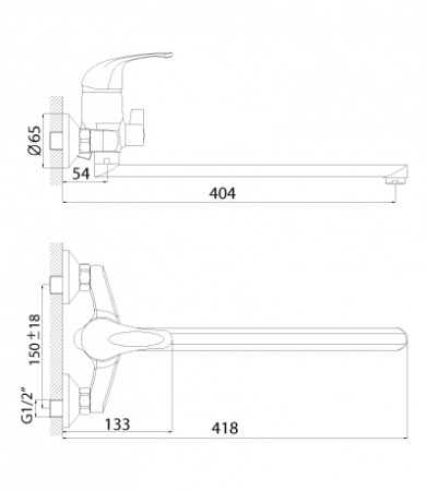 Смеситель для ванны с душем Rossinka C C40-32 фото
