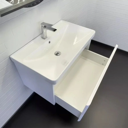Тумба с раковиной Comfortу Арзамас-80 00-00017884 белая матовая фото