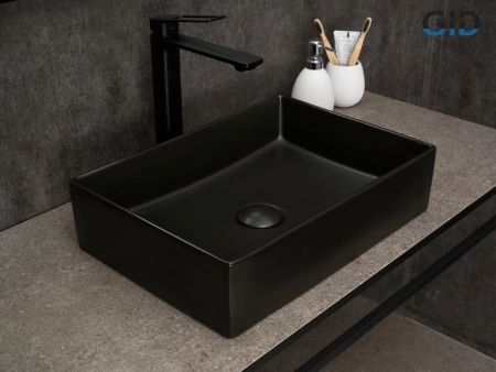 Накладная раковина GID Bm1204 53360 45x32 черная матовая фото