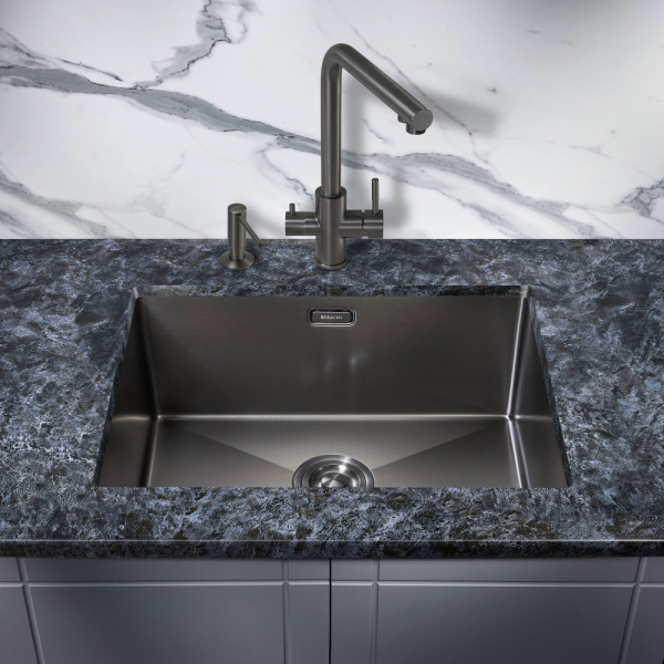 Мойка для кухни из нержавеющей стали Milacio Denia 58 MC.77459 58x44 вороненая сталь фото