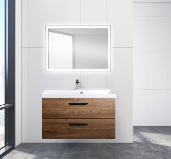 Тумба под раковину Belbagno Aurora AURORA-900-2C-SO-RT Rovere Tabacco фото