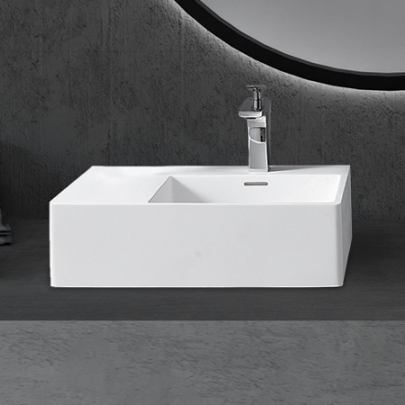 Накладная раковина Abber Stein AS2644 R 56x38 белая матовая фото