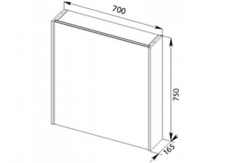 Зеркало-шкаф Aquanet Латина 70 00179997 фото