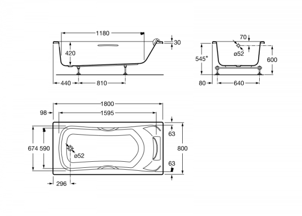 Акриловая ванна Roca BeCool ZRU9302782 180х80 фото