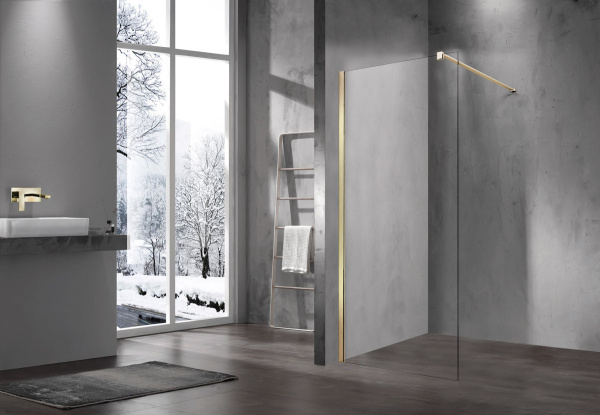 Душевая перегородка Vincea Walk-In VSW-1H100CLG 100 см матовое золото фото