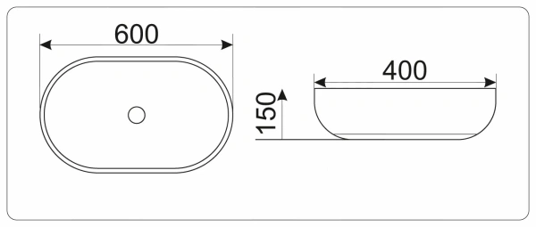 Накладная раковина GID 9026А 60х40 фото
