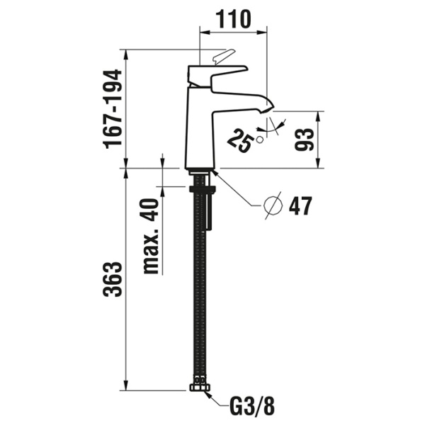 Смеситель для раковины Laufen Val HF901702100000 фото
