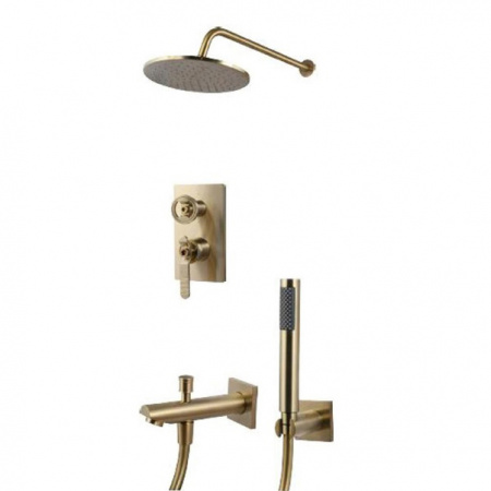 Душевая система скрытого монтажа Bronze de Luxe 1760 6630CG матовое золото фото