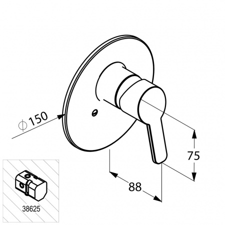 Смеситель для душа Kludi Logo Neo 374200575 фото