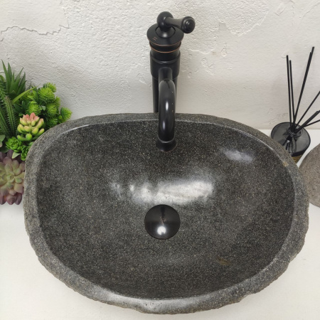 Накладная раковина из речного камня RS01523 (46*33*15) 40S фото