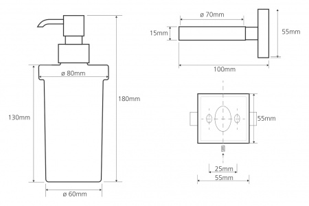 Дозатор для жидкого мыла Bemeta Beta 132109017 фото