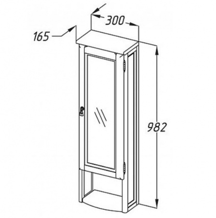 Шкаф подвесной Opadiris Клио 30 Z0000014867 слоновая кость L/R фото