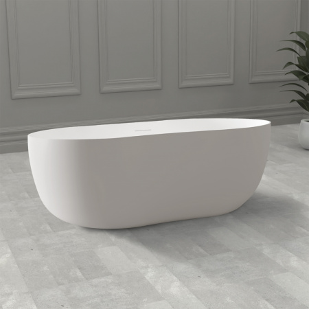 Ванна из искусственого камня Abber Stein AS9604 170x80 белая матовая фото