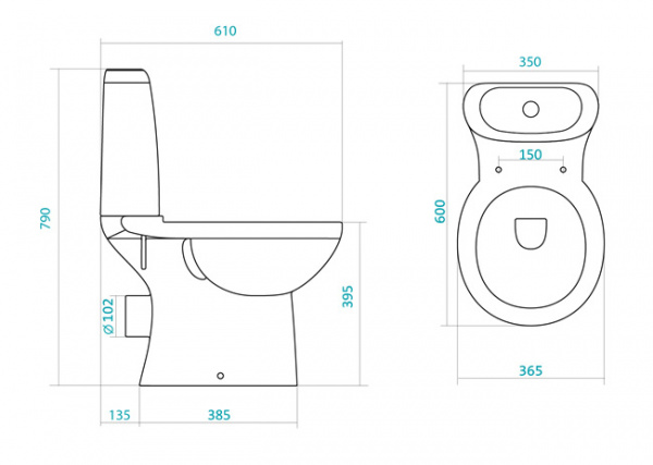 Унитаз напольный Santek Консул 1.WH110132 с сиденьем soft close фото