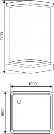 Душевая кабина Style S-43 100x100 фото