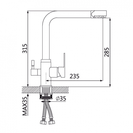Смеситель для кухни кухни с фильтром для воды Oute T603B T683B фото