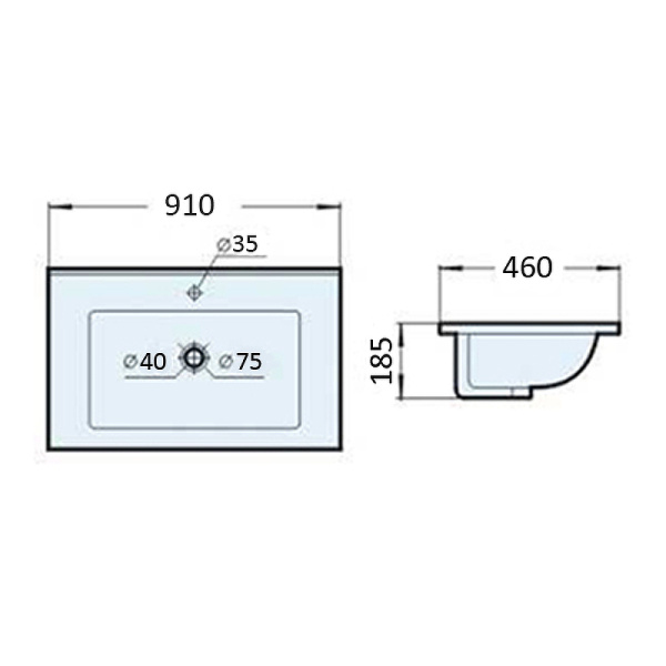 Тумба Comforty Равенна Лофт-90 дуб темно-коричневый с раковиной COMFORTY 90E фото