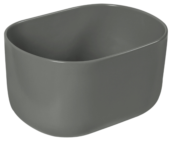 Накладная раковина SantiLine SL-1113MG 45x35 серая матовая фото