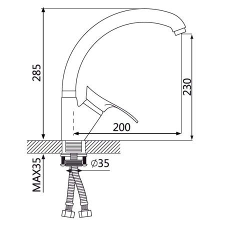 Смеситель для кухни Oute T01S T0113BS фото