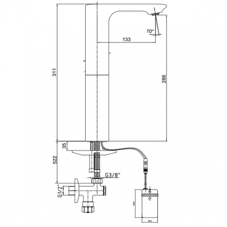 Термостат для раковины E.C.A. Photocell 108108036 фото