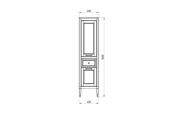 Пенал ASB-Woodline Гранда 11488 серый фото