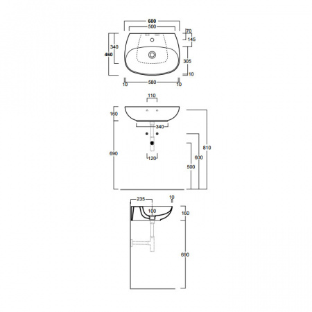Подвесная раковина Simas Vignoni VI10bi*1 фото