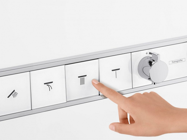 Термостатический смеситель для душа Hansgrohe RainSelect 15380700 белый матовый фото