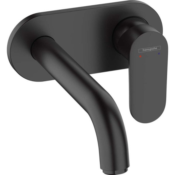 Смеситель для раковины настенный Hansgrohe Vernis Blend 71576670 черный матовый фото