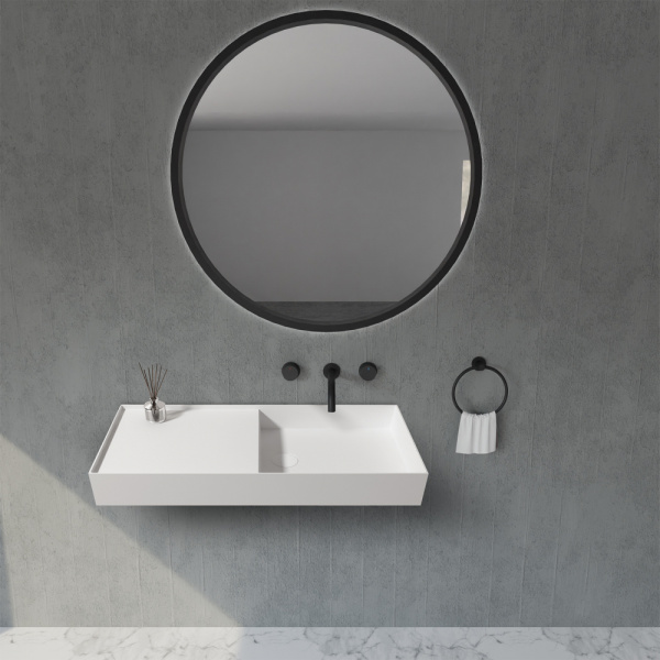 Раковина подвесная Abber Stein AS2648 80x36 белая матовая фото