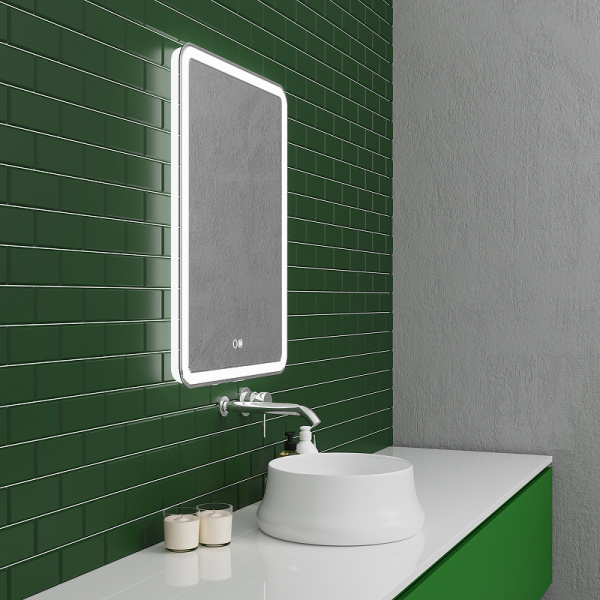 Зеркало с сенсорным выключателем и подогревом Grossman Leo 70 167080 70x80 фото