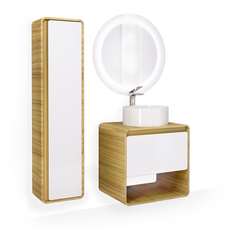 Зеркало с подсветкой Jorno Ronda Ron.02.80/P/W фото