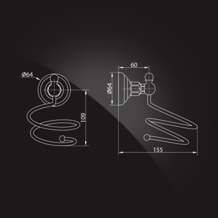Держатель для фена Elghansa Praktic Chrome PRK-890 фото