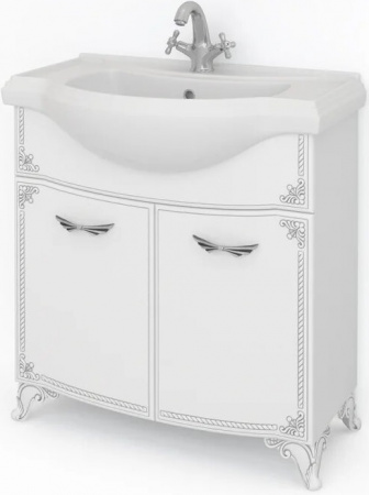 Тумба под раковину Kaksa Классик-Д 004067 80 см серебро фото