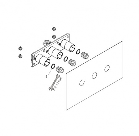 Скрытая часть термостата Hansgrohe ShowerTablet 13129180 фото