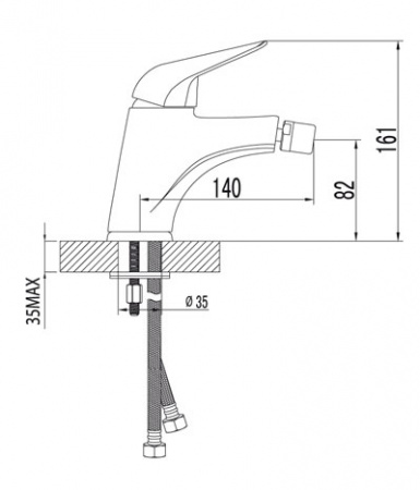 Смеситель для биде Lemark Poseidon LM4208C фото