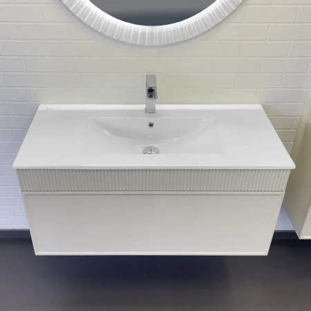 Тумба с раковиной Comfortу Мадрид 00-00017880CF серый шелк фото