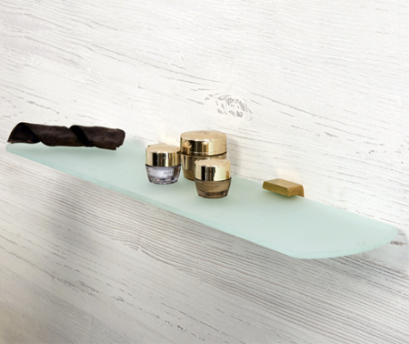 Полка стеклянная WasserKRAFT Sauer K-7924 глянцевое золото фото