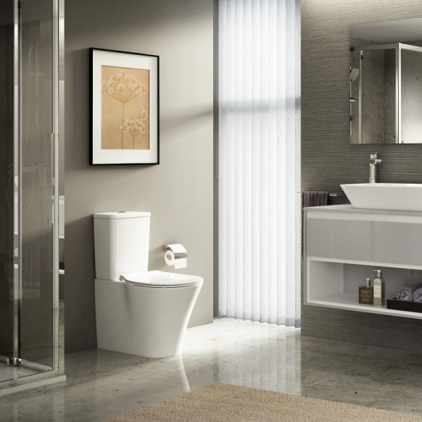 Унитаз напольный Ideal Standard Connect Air AquaBlade E013701 с бачком Air Cube E073401 фото