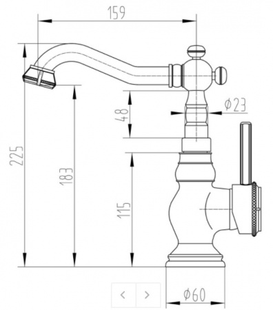 Смеситель для раковины Milacio Pekin MC.501.BR бронза фото