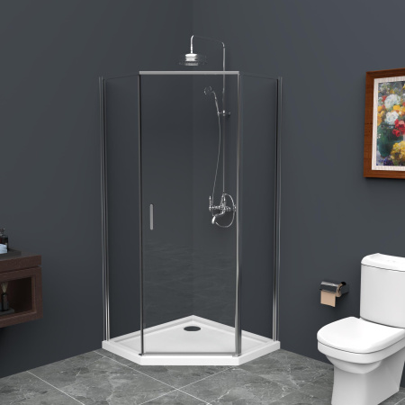 Душевой уголок BelBagno UNO-195 UNO-195-P-1-80-C-Cr фото