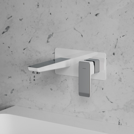 Cмеситель для раковины Omnires Parma PM7415CRB белый/хром фото