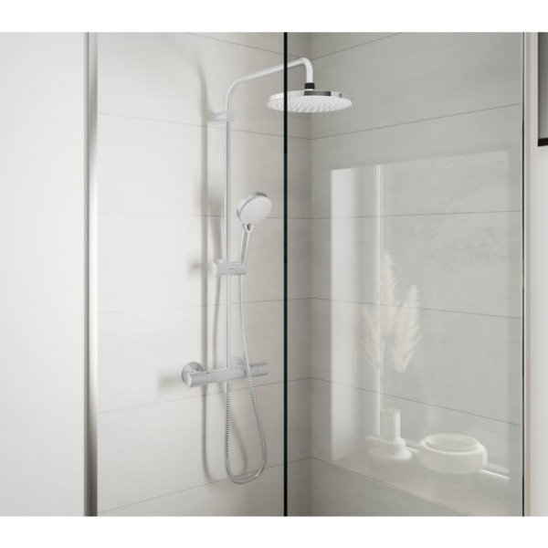 Душевая система (стойка) с термостатом Hansgrohe Vernis Blend Showerpipe 200 1jet Green 26318000 хром фото