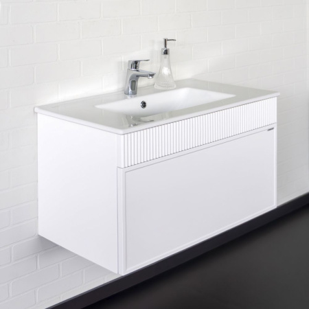 Тумба с раковиной Comforty Мадрид-80 00-00017865 белая матовая фото