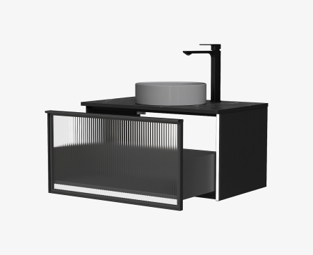 Тумба под накладную раковину EQUIL Stoune tpSTOUNE80.1Y-35 дуб черный фото