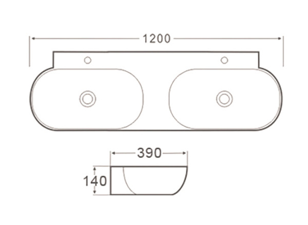 Двойная раковина SantiLine SL-2113 120x39 фото