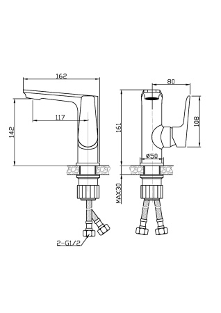 Смеситель для раковины BelBagno Ancona ANCONA-LVM-CRM хром фото