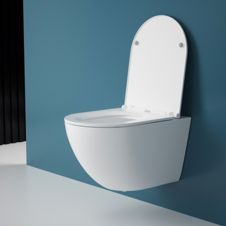 Подвесной унитаз безободковый Esbano FORTEX-53T с сиденьем фото