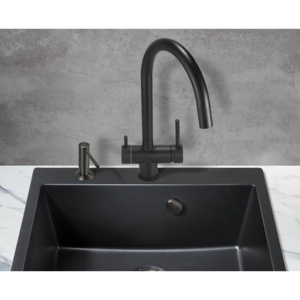 Смеситель для кухни под фильтр Milacio Ultra Vicar MCU.554.TB черный матовый фото