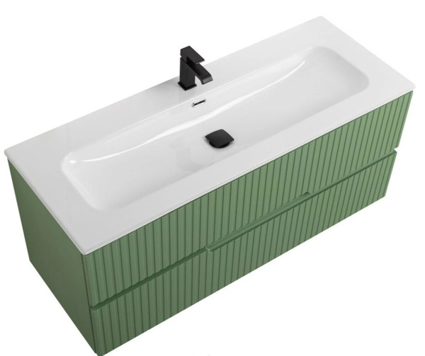 Тумба под раковину Cezares Duet 120 DUET-N-1200-2C-SO-PS-P 120 см, фисташковый софт фото