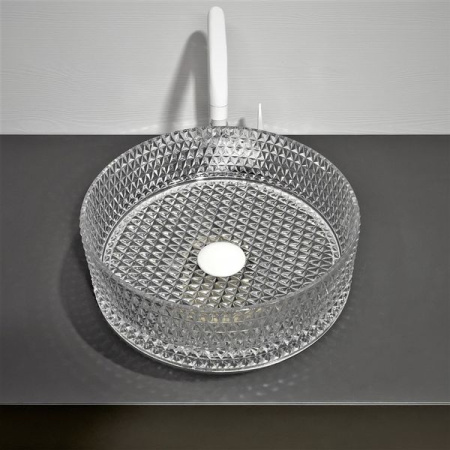 Накладная раковина из стекла Comforty GL01 00-00011840 36x36 прозрачная фото